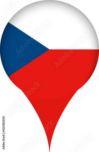 Free Download Czech Republic Flag Marker Icon - GFXLoad