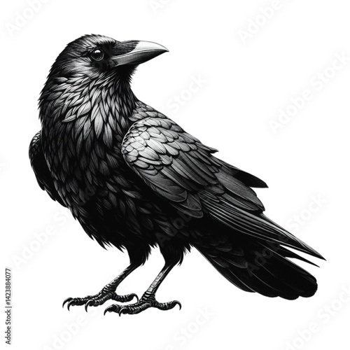 A black crow vector