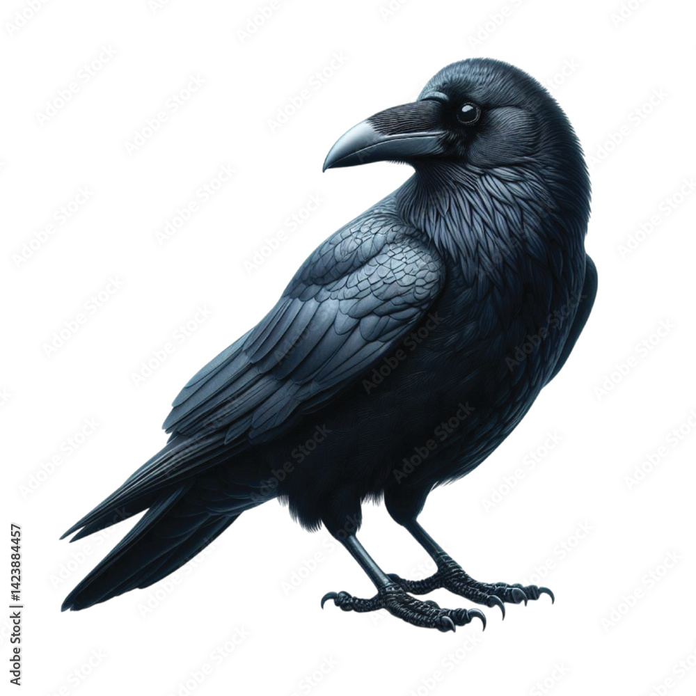 Fototapeta premium A black crow vector