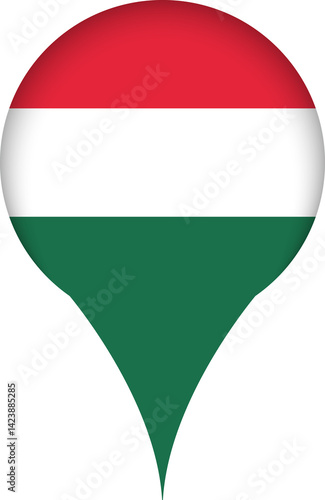 Free Download Hungary Flag Marker Icon - GFXLoad