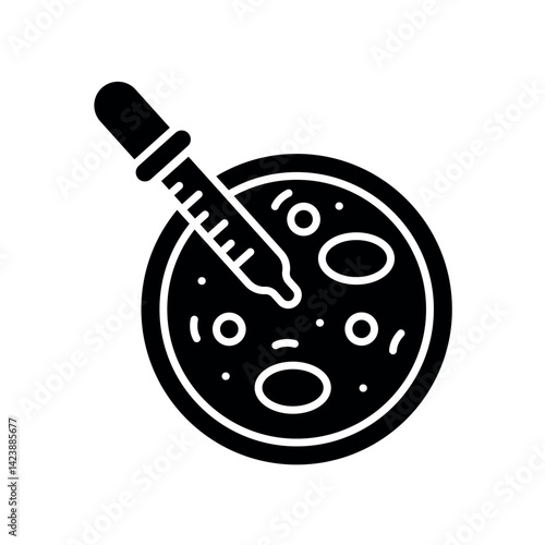 Cell culture flat icon.