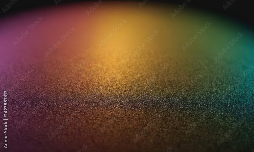 A close-up shot of a rainbow colored surface with vibrant colors and textured patterns