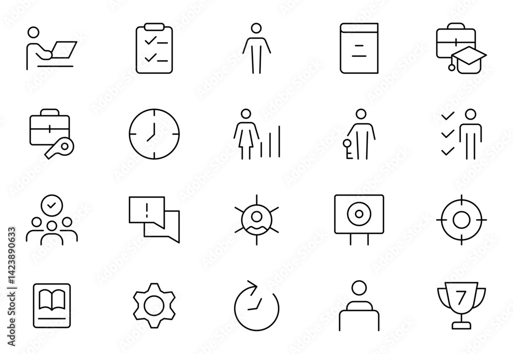 Mentoring and Coaching Icon set. Vector-Based Icons for Mentorship, Leadership, Learning, Support, and Growth Mentoring and Coaching Icon set. Vector-Based Icons for Mentorship, Leadership, Learning, Support, and Growth