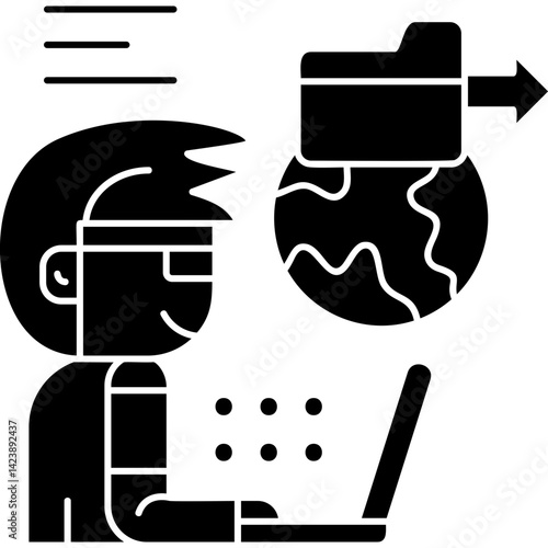 Data Sharing Icon Vector Element