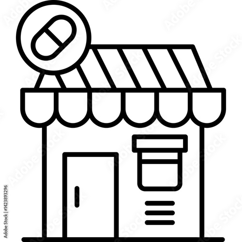 Drugstore Icon Vector Element