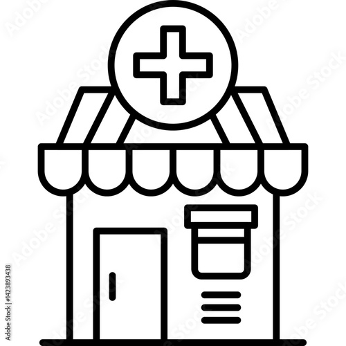 Dispensary Icon Vector Element