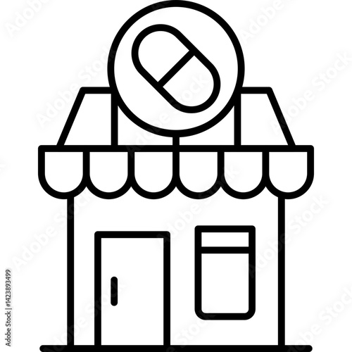 Drugstore Icon Vector Element
