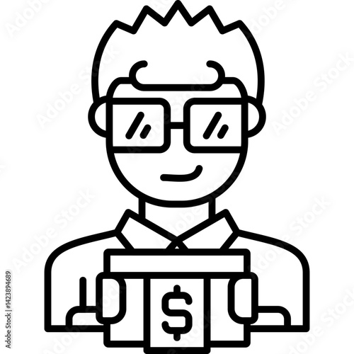 Paycheck Icon Vector Element