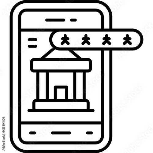 Bank Pin Icon Vector Element