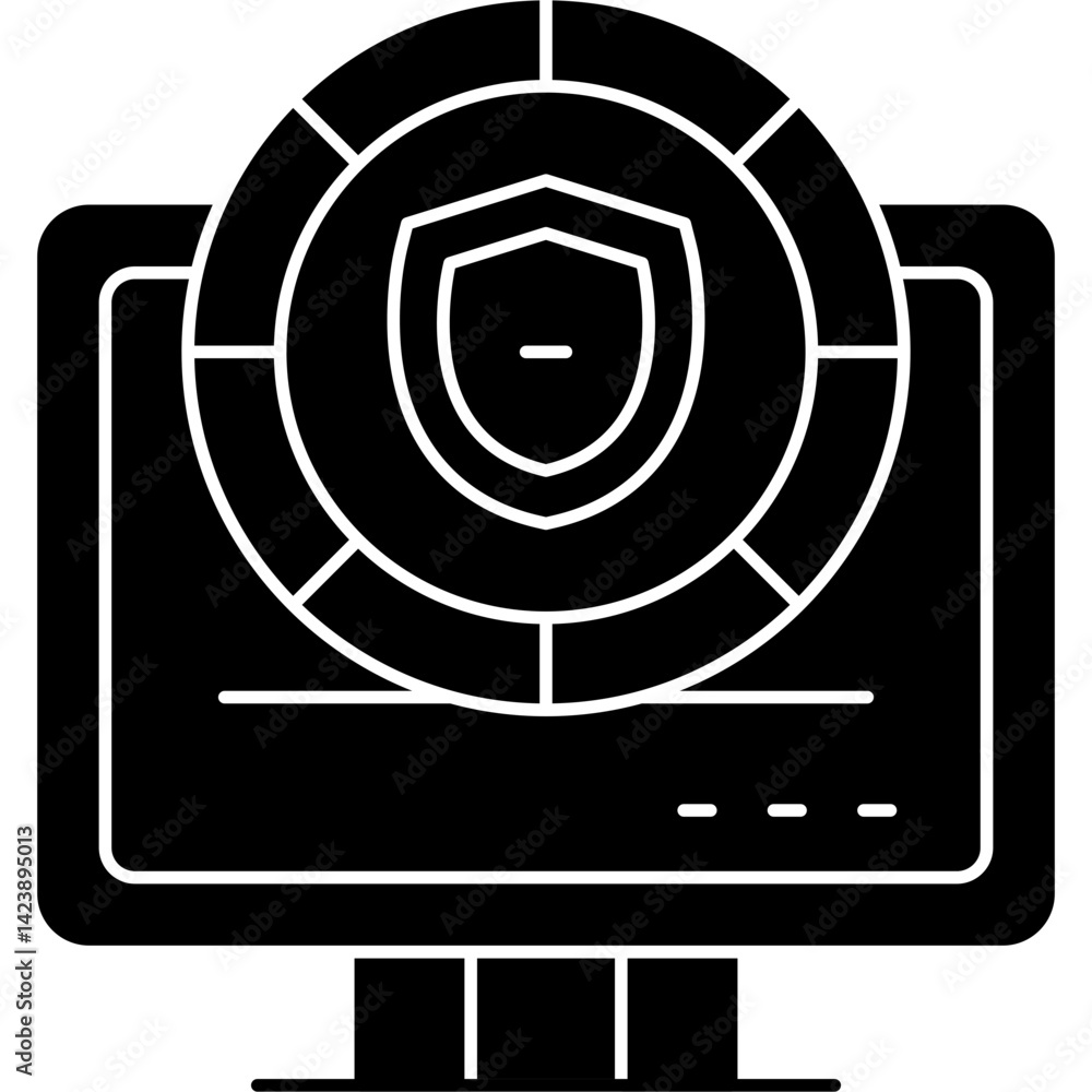 Coin Safe Icon Vector Element