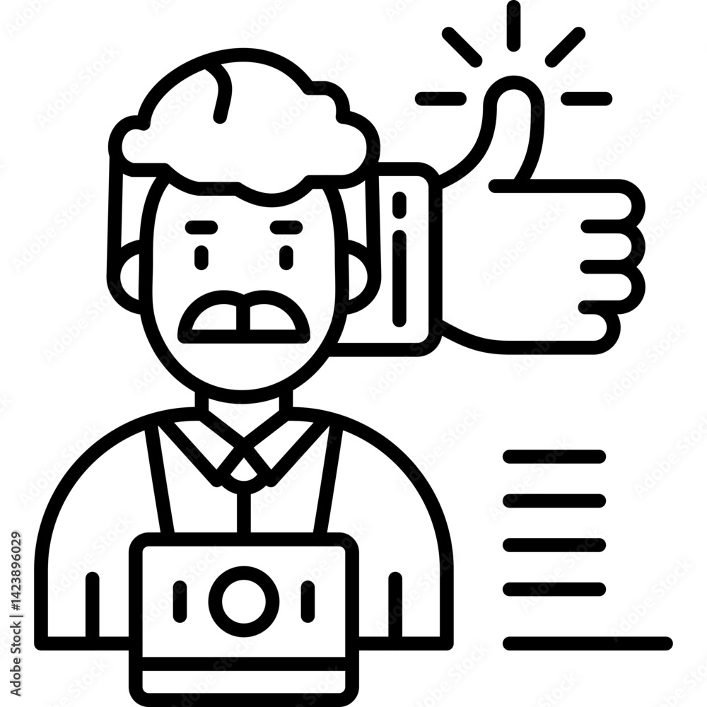 Thumbs Up Icon Vector Element Thumbs Up Icon Vector Element