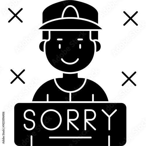 Sorry Icon Vector Element