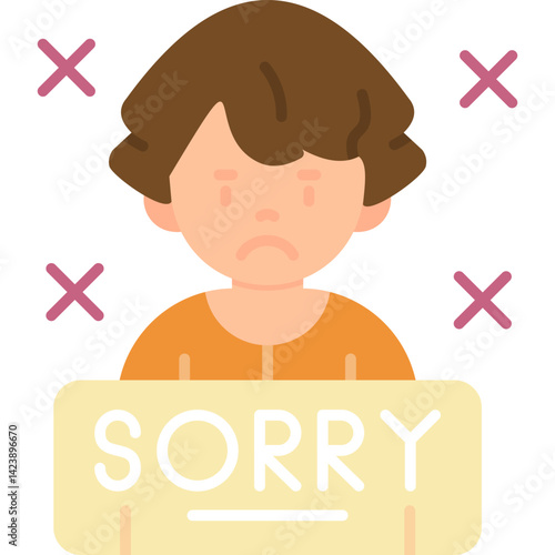 Sorry Icon Vector Element