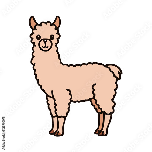 alpaca icon, alpaca vector illustration-simple illustration of alpaca, perfect for alpaca logos and icons