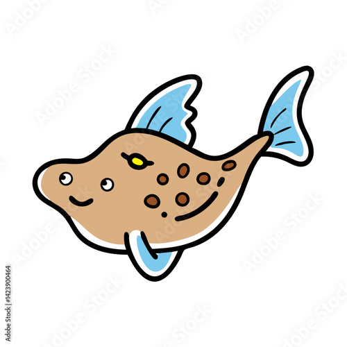 angel shark icon, angel shark vector illustration-simple illustration of angel shark, perfect for angel shark logos and icons