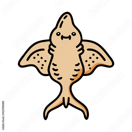angel shark icon, angel shark vector illustration-simple illustration of angel shark, perfect for angel shark logos and icons