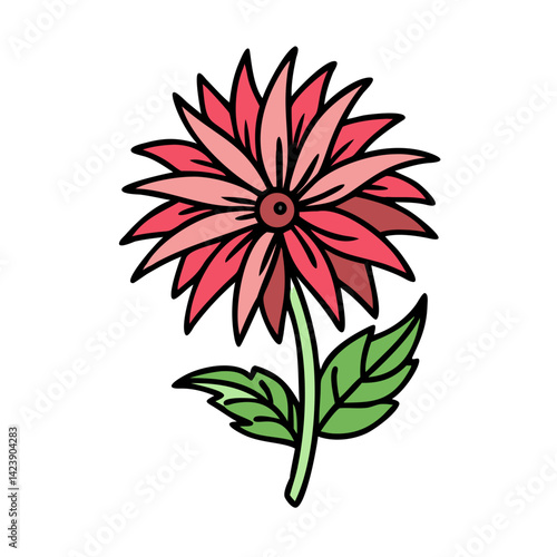 bee balm flower icon, bee balm flower vector illustration-simple illustration of bee balm flower, perfect for bee balm flower logos and icons