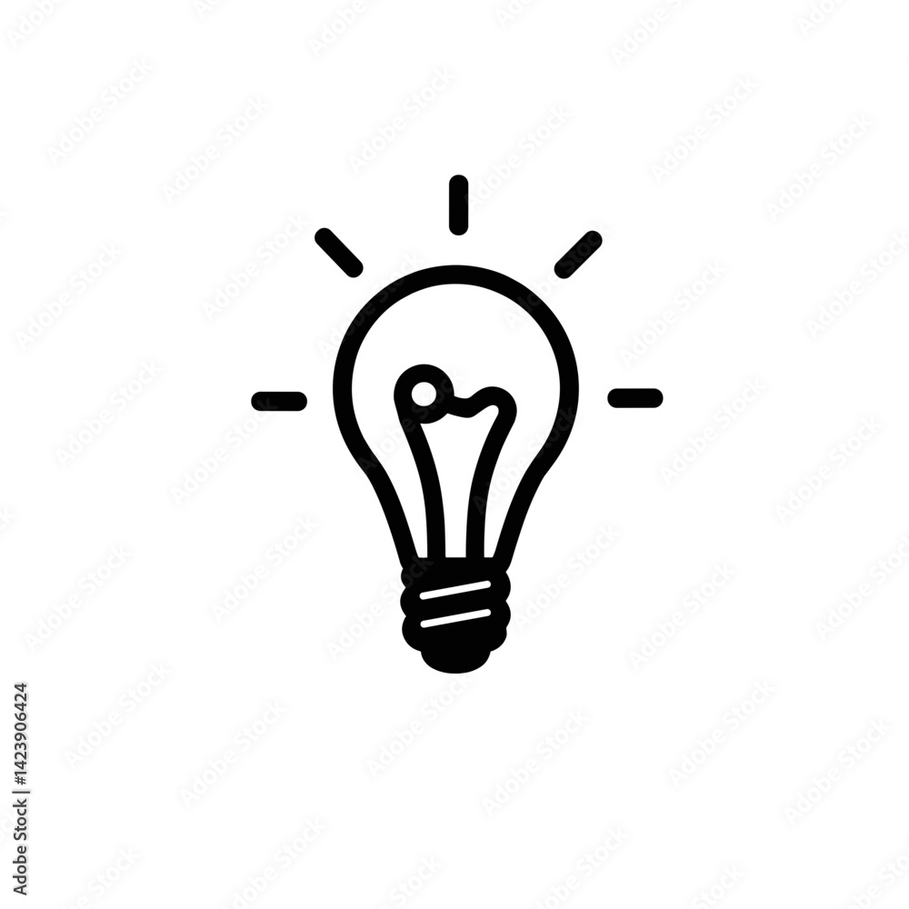 Lightbulb icon representing user-centered design, clarity and innovation Lightbulb icon representing user-centered design, clarity and innovation