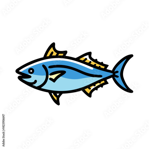 bluefin tuna icon, bluefin tuna vector illustration-simple illustration of bluefin tuna, perfect for bluefin tuna logos and icons