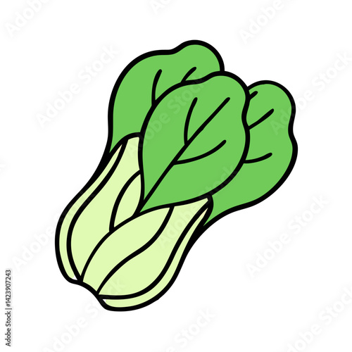 bok choy icon, bok choy vector illustration-simple illustration of bok choy, perfect for bok choy logos and icons