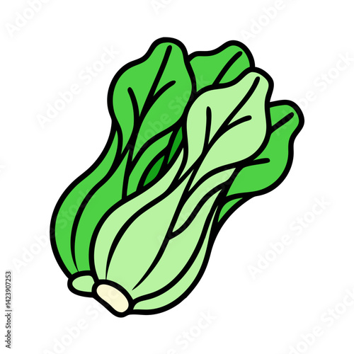 bok choy icon, bok choy vector illustration-simple illustration of bok choy, perfect for bok choy logos and icons