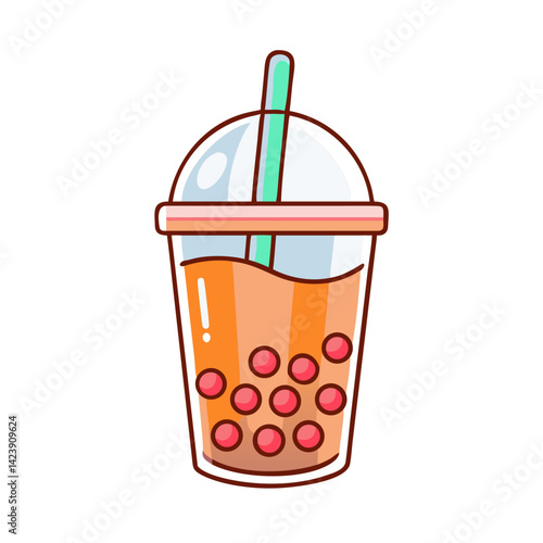 bubble tea icon, bubble tea vector illustration-simple illustration of bubble tea, perfect for bubble tea logos and icons