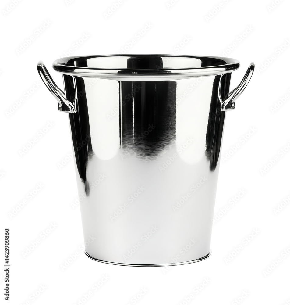 Stainless steel ice bucket isolated on Png Format and Transparent Background Stainless steel ice bucket isolated on Png Format and Transparent Background