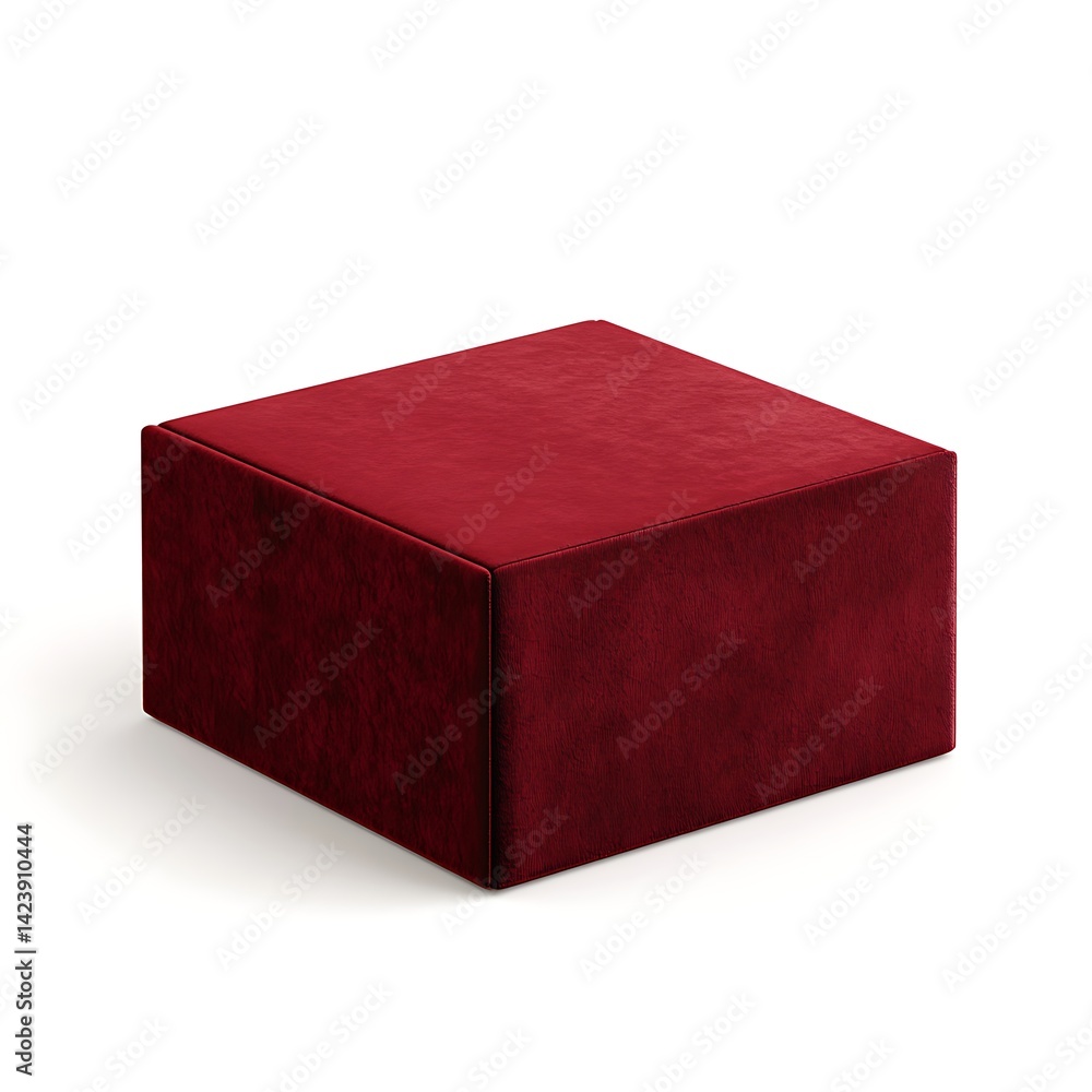 realistic red velvet box with a soft texture isolated on a clean white background perfect for luxury gift packaging, elegant storage, and high-end accessory visuals realistic red velvet box with a soft texture isolated on a clean white background perfect for luxury gift packaging, elegant storage, and high-end accessory visuals