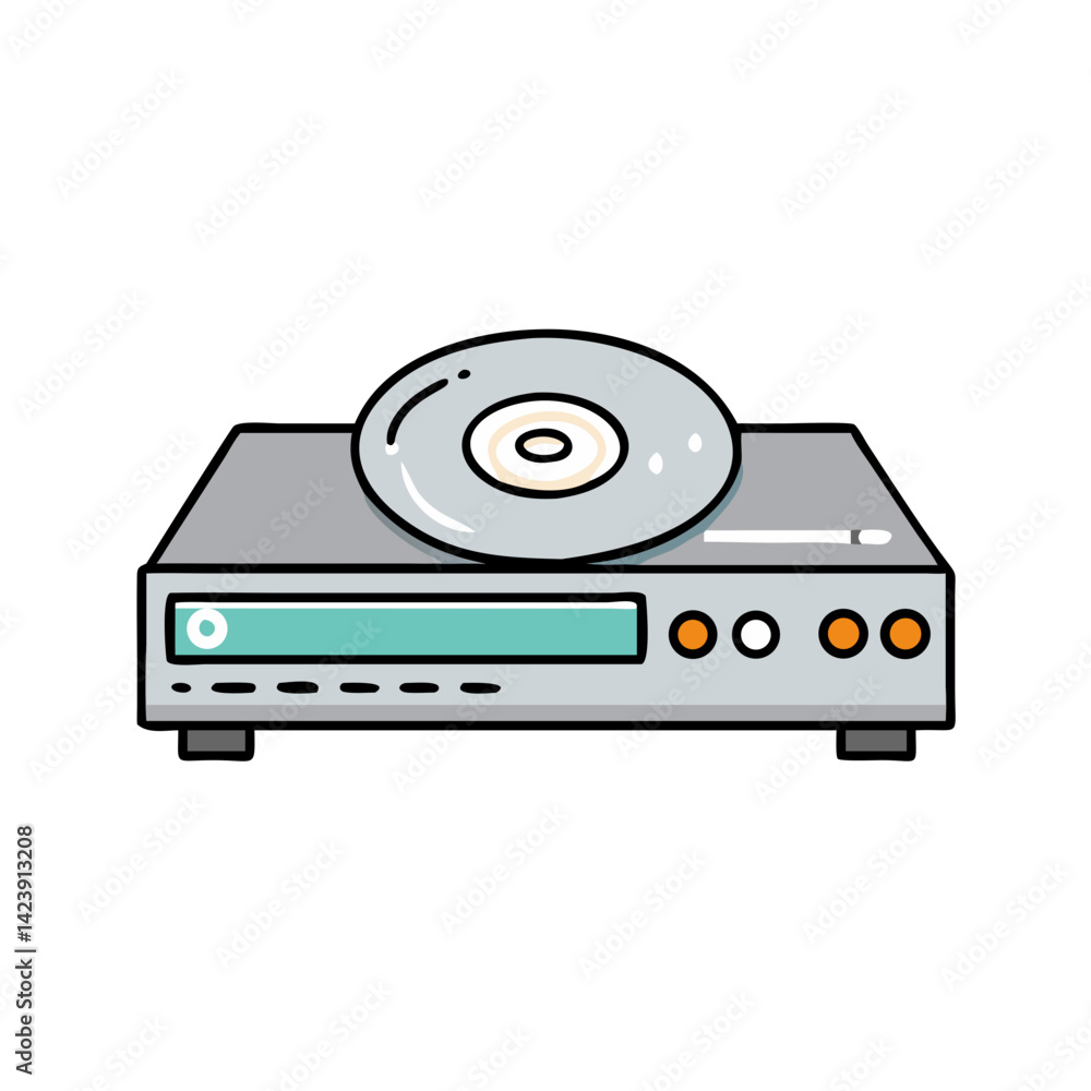 Obraz premium cd dvd player icon, cd dvd player vector illustration-simple illustration of cd dvd player, perfect for cd dvd player logos and icons