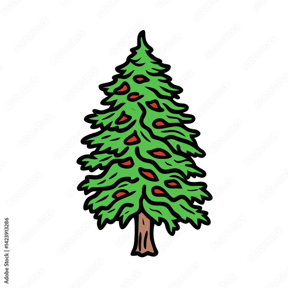 cedar tree icon, cedar tree vector illustration-simple illustration of cedar tree, perfect for cedar tree logos and icons cedar tree icon, cedar tree vector illustration-simple illustration of cedar tree, perfect for cedar tree logos and icons