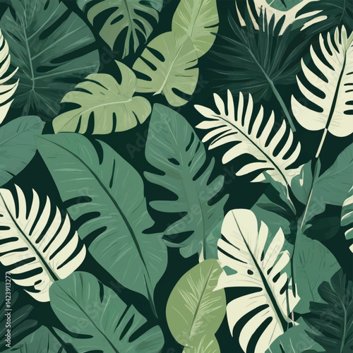 Tropical leaf Wallpaper, Luxury nature leaves pattern design, Golden banana leaf line arts, Hand drawn outline design for fabric , print, cover, banner and invitation, Vector illustration.