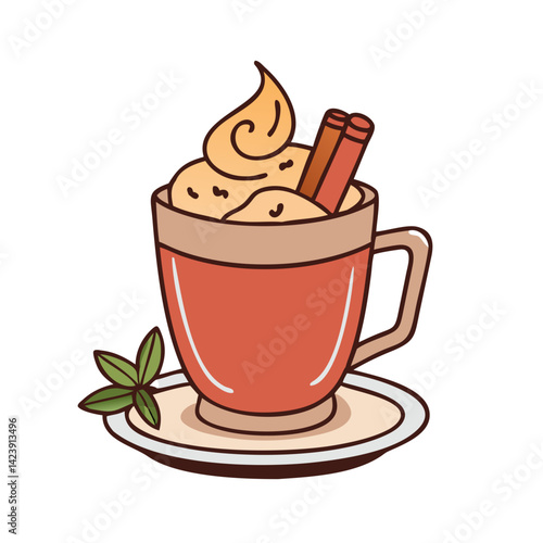 chai latte icon, chai latte vector illustration-simple illustration of chai latte, perfect for chai latte logos and icons