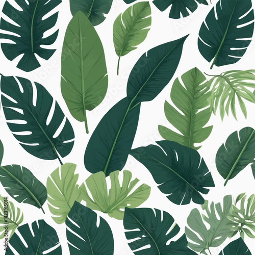 Tropical leaf Wallpaper, Luxury nature leaves pattern design, Golden banana leaf line arts, Hand drawn outline design for fabric , print, cover, banner and invitation, Vector illustration.