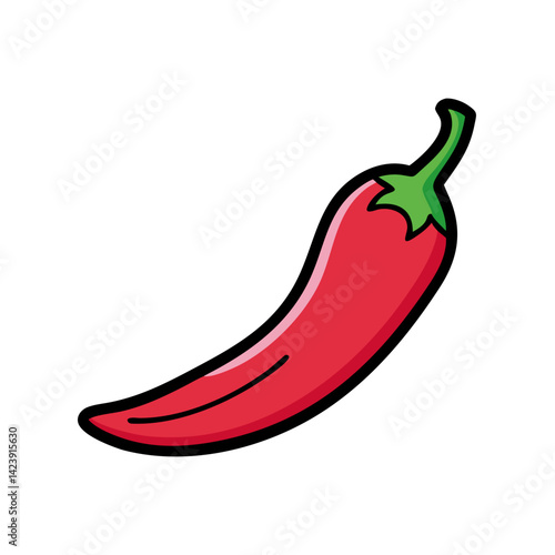 chili pepper icon, chili pepper vector illustration-simple illustration of chili pepper, perfect for chili pepper logos and icons