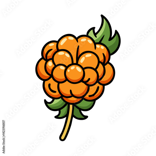 cloudberry fruit icon, cloudberry fruit vector illustration-simple illustration of cloudberry fruit, perfect for cloudberry fruit logos and icons