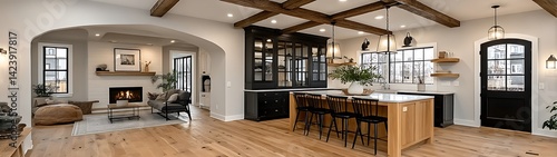 Wallpaper Mural Farmhouse Kitchen-Living Area Torontodigital.ca