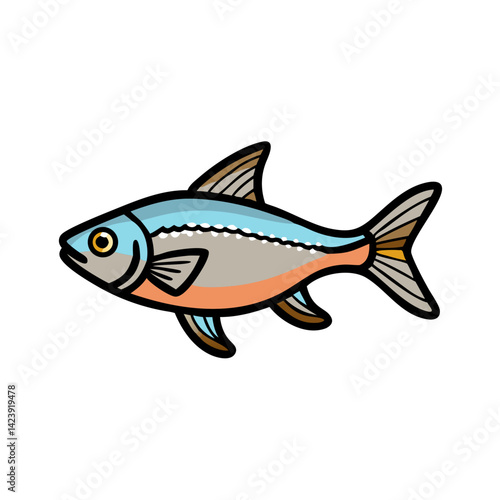 congo tetra fish icon, congo tetra fish vector illustration-simple illustration of congo tetra fish, perfect for congo tetra fish logos and icons