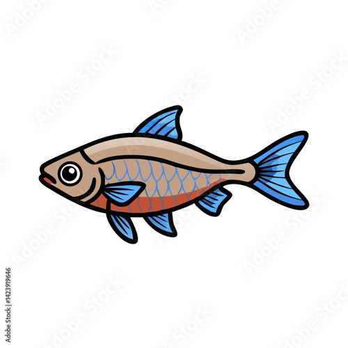 congo tetra fish icon, congo tetra fish vector illustration-simple illustration of congo tetra fish, perfect for congo tetra fish logos and icons