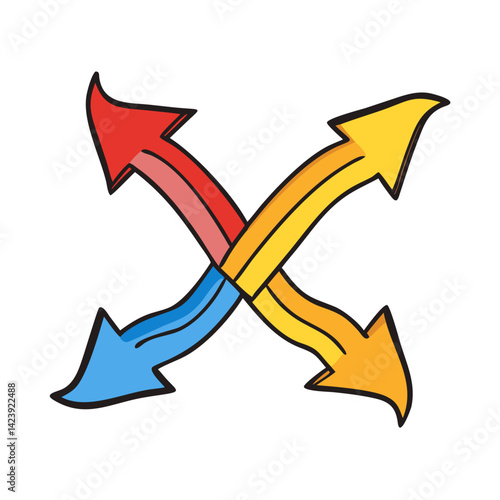 crossover icon, crossover vector illustration-simple illustration of crossover, perfect for crossover logos and icons