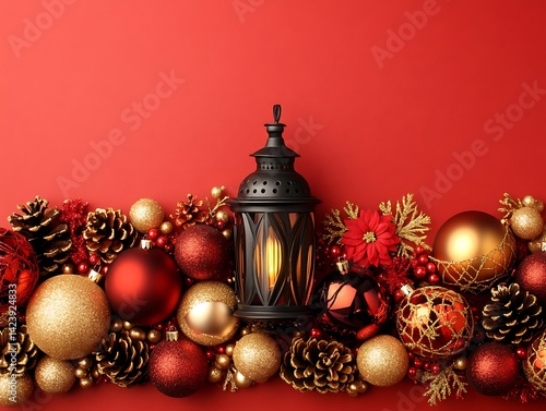 Festive Christmas lantern decorations