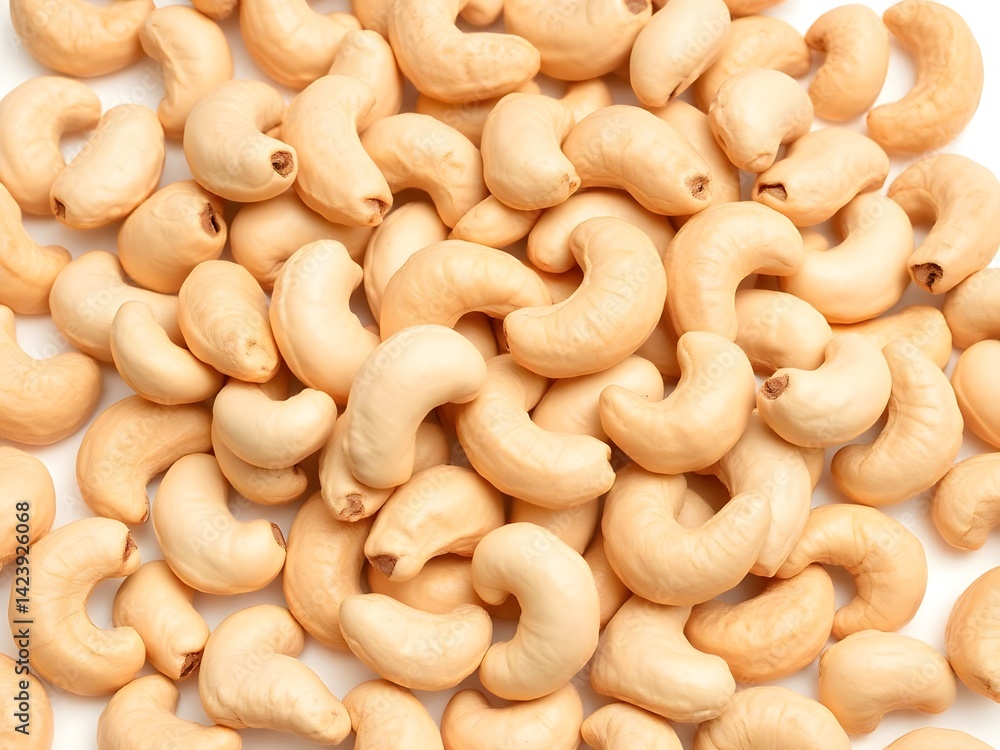Premium Quality Raw Cashew Nuts Isolated on White Background – Close-up Natural Healthy Snack Food in High Resolution Premium Quality Raw Cashew Nuts Isolated on White Background – Close-up Natural Healthy Snack Food in High Resolution