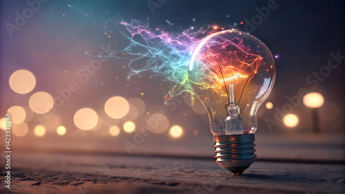 Light bulb idea innovation creative inspiration energy concept design thinking