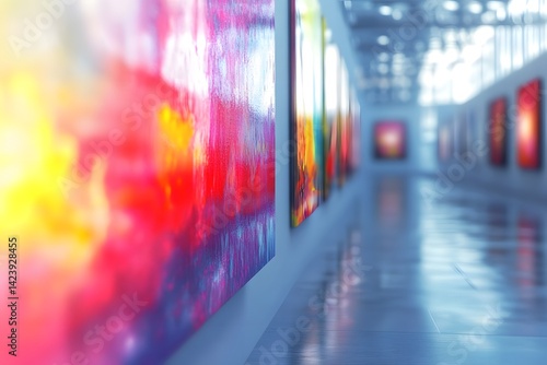 Wallpaper Mural Contemporary art gallery background with blur. Torontodigital.ca