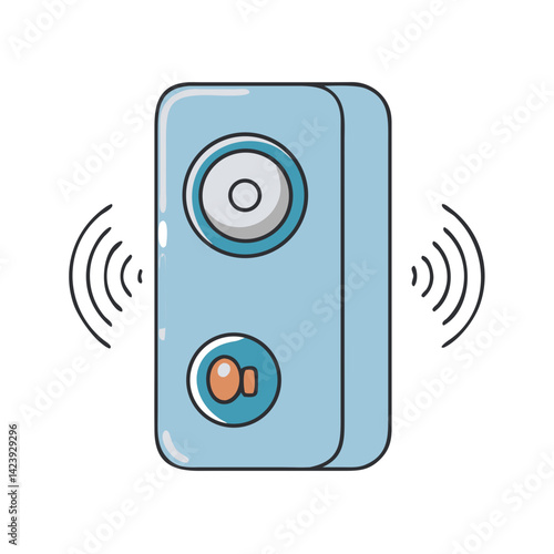 doorbell camera icon, doorbell camera vector illustration-simple illustration of doorbell camera, perfect for doorbell camera logos and icons