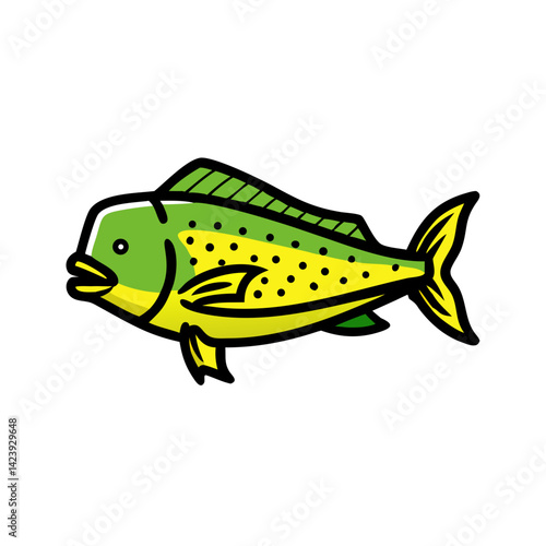 dorado mahi mahi icon, dorado mahi mahi vector illustration-simple illustration of dorado mahi mahi, perfect for dorado mahi mahi logos and icons