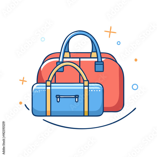 duffel bags icon, duffel bags vector illustration-simple illustration of duffel bags, perfect for duffel bags logos and icons