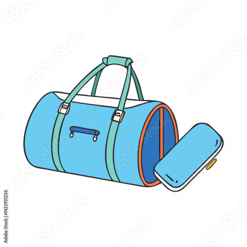 duffel bags icon, duffel bags vector illustration-simple illustration of duffel bags, perfect for duffel bags logos and icons