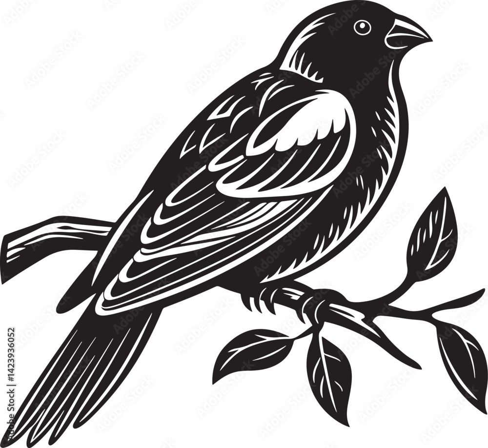 Sinai Rose Finch Bird silhouette Sinai Rose Finch Bird silhouette