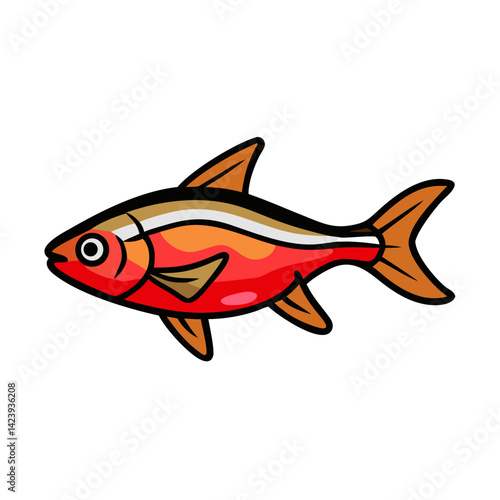 ember tetra fish icon, ember tetra fish vector illustration-simple illustration of ember tetra fish, perfect for ember tetra fish logos and icons