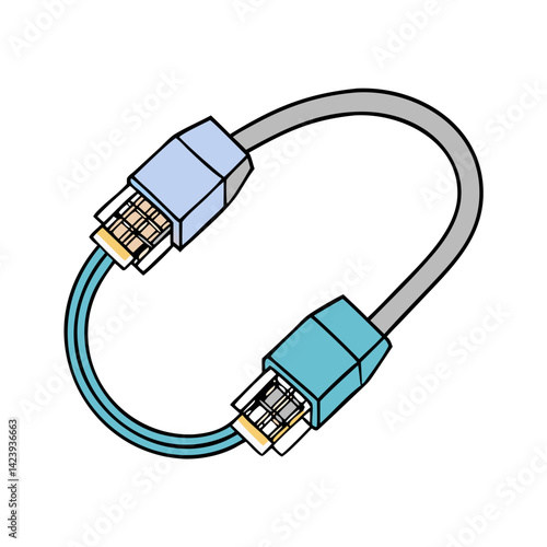 ethernet cable icon, ethernet cable vector illustration-simple illustration of ethernet cable, perfect for ethernet cable logos and icons